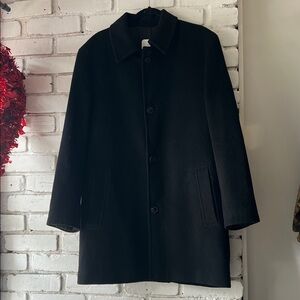 Men's Black Coat tailored wool car coat oversized blazer coat